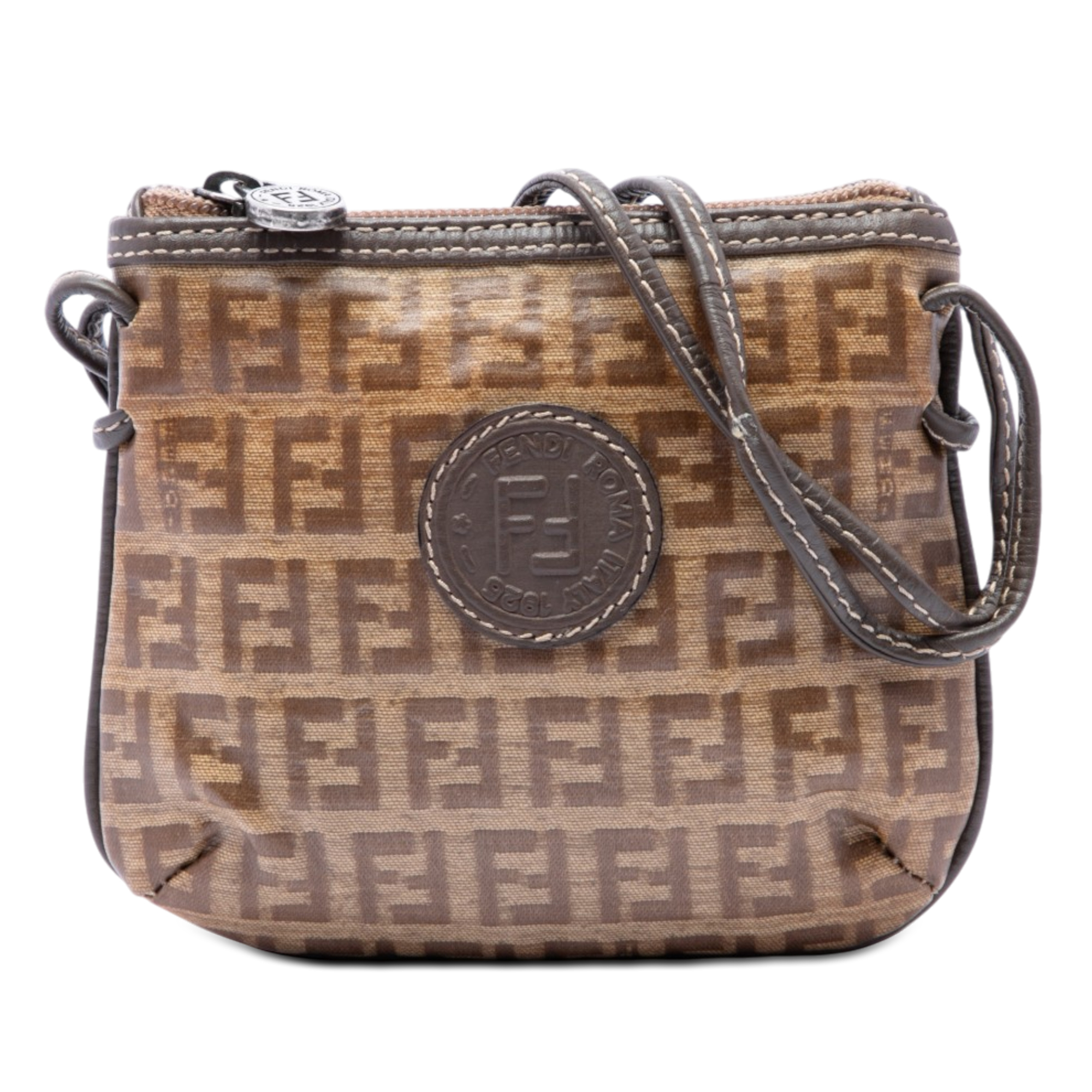 Pre-Loved Fendi Zucchino Crystal Crossbody